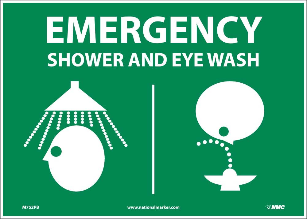 Emergency Shower And Eye Wash Sign-eSafety Supplies, Inc