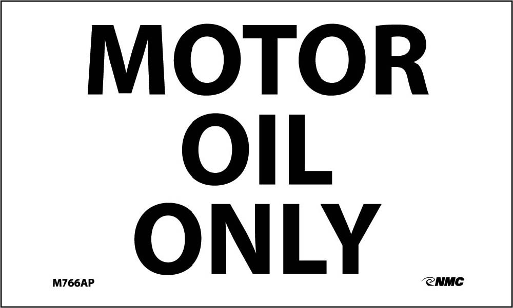 Motor Oil Only Hazmat Label - 5 Pack-eSafety Supplies, Inc