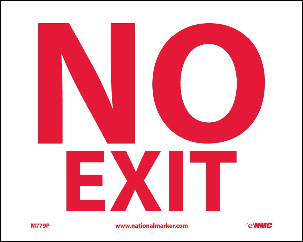 Signs, No Exit, 4X5, Ps Vinyl - M779P-eSafety Supplies, Inc
