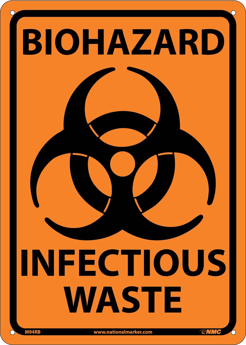 Biohazard Infectious Waste Sign-eSafety Supplies, Inc