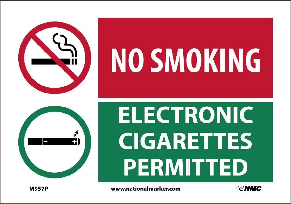 No Smoking Electronic Cigarettes Permitted Sign-eSafety Supplies, Inc