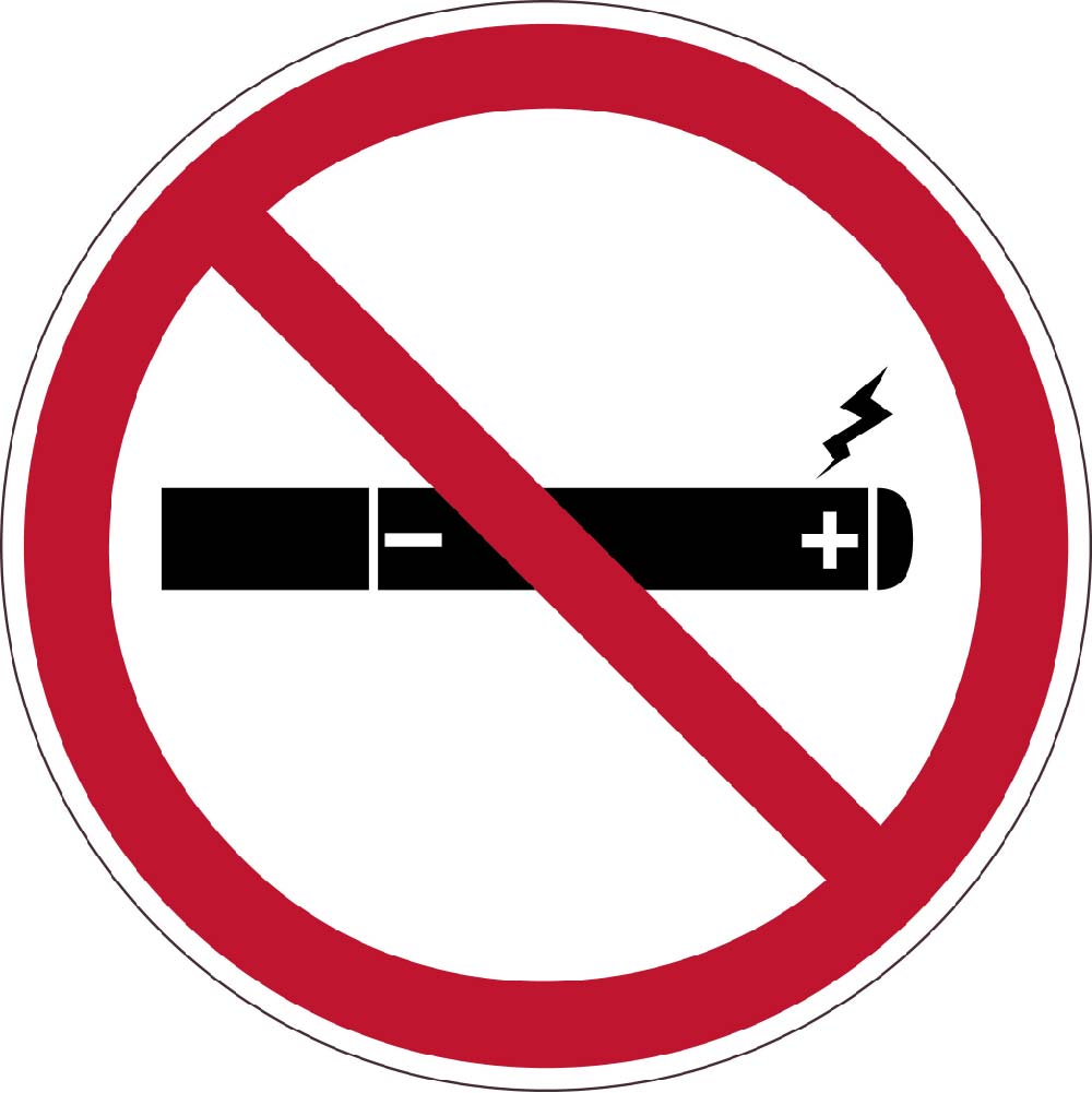 Electronic Cigarettes Not Permitted Window Sign-eSafety Supplies, Inc