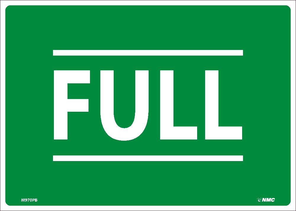 Green Full Sign, 10 X 14, Ps Vinyl - M970PB-eSafety Supplies, Inc