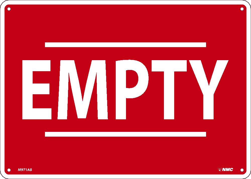 Red Full Sign, 10 X 14, .040 Aluminum - M971AB-eSafety Supplies, Inc