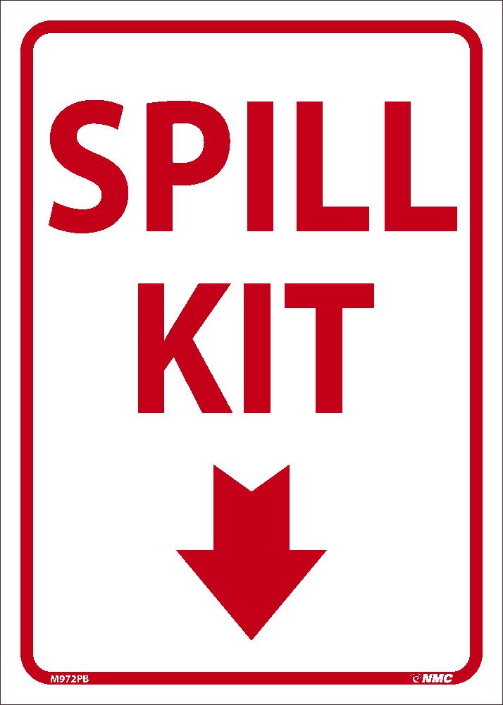 Spill Kit Sign With Graphic, 14 X 10, Ps Vinyl - M972PB-eSafety Supplies, Inc