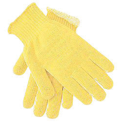 Memphis Glove Large Brown And Yellow Plaited 7 gauge Regular Weight Kevlar And Cotton Cut Resistant Gloves With Knit Wrist-eSafety Supplies, Inc