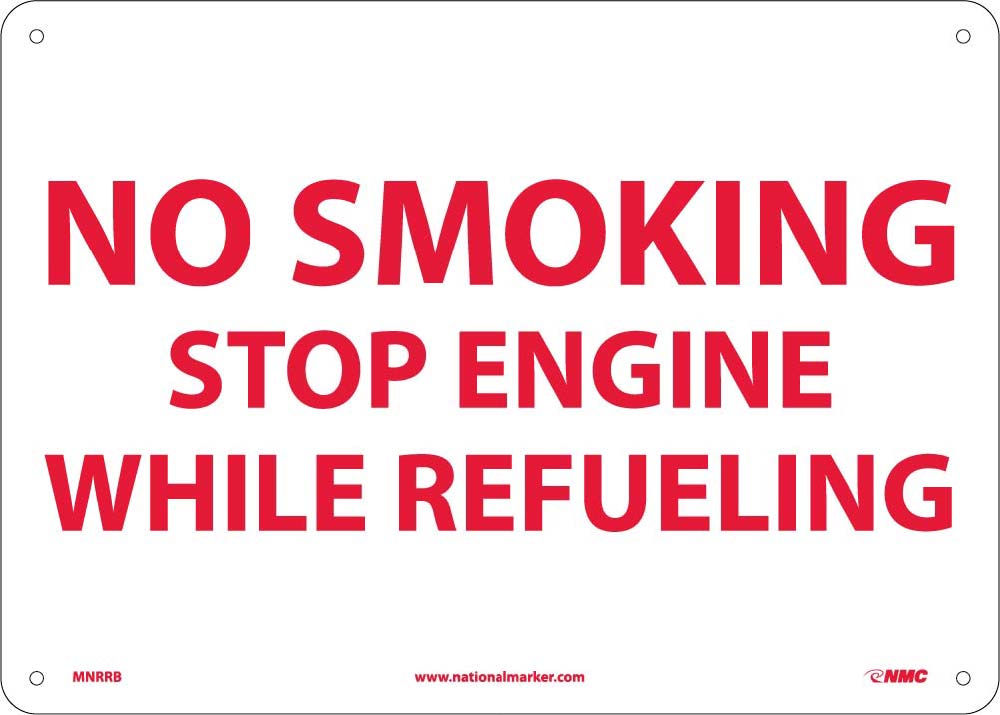 No Smoking Stop Engine While Refueling Sign-eSafety Supplies, Inc
