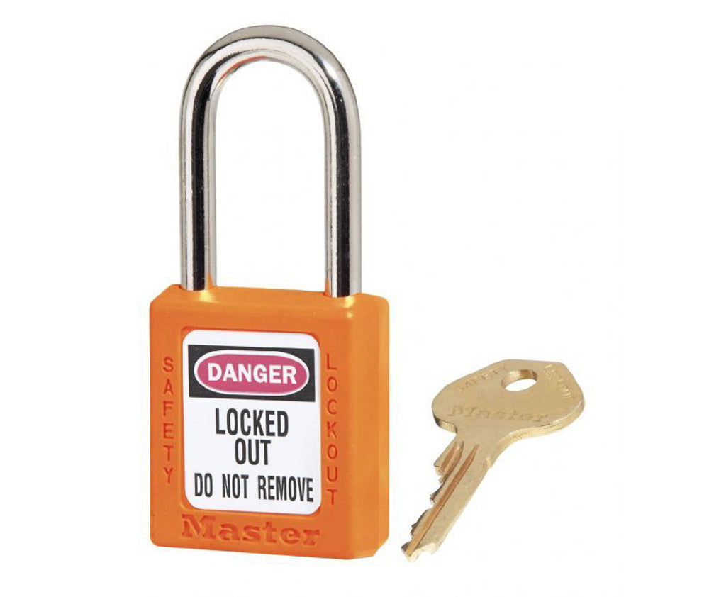 Orange 1 Anodized Alum Lock Keyed Differently 6/Set - Pack of 6-eSafety Supplies, Inc