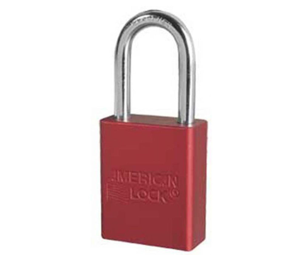 Red 1 Anodized Alum Lock Keyed Differently 6/Set - Pack of 6-eSafety Supplies, Inc