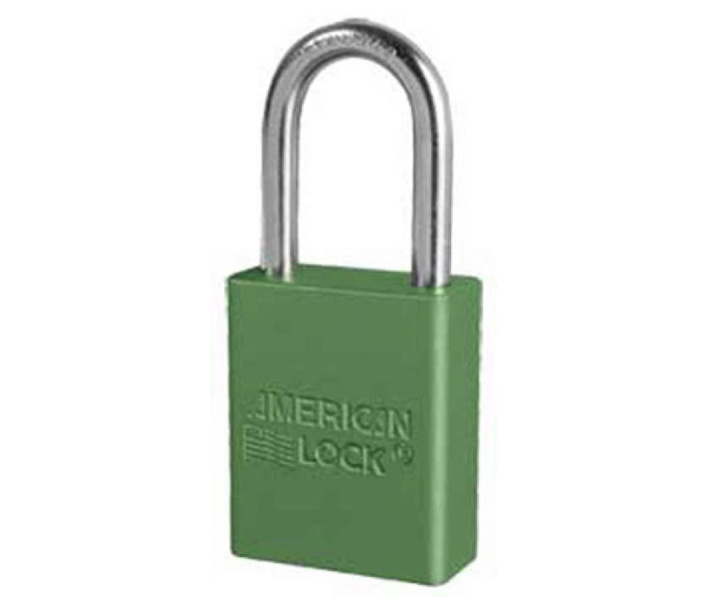 Green 1.5 Anodized Alum Lock Keyed Alike-eSafety Supplies, Inc