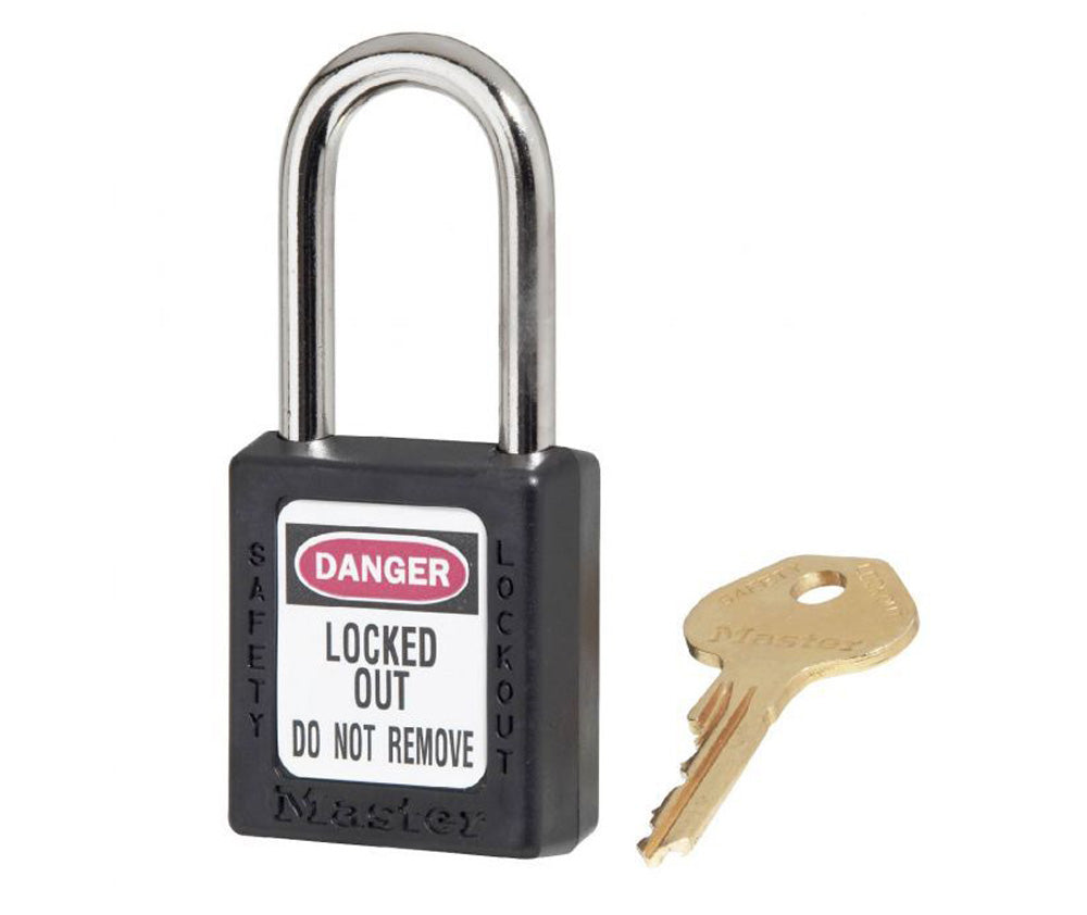 Black 1.75 Zenex Body Safety Lock Keyed Alike 6/Set - Pack of 6-eSafety Supplies, Inc