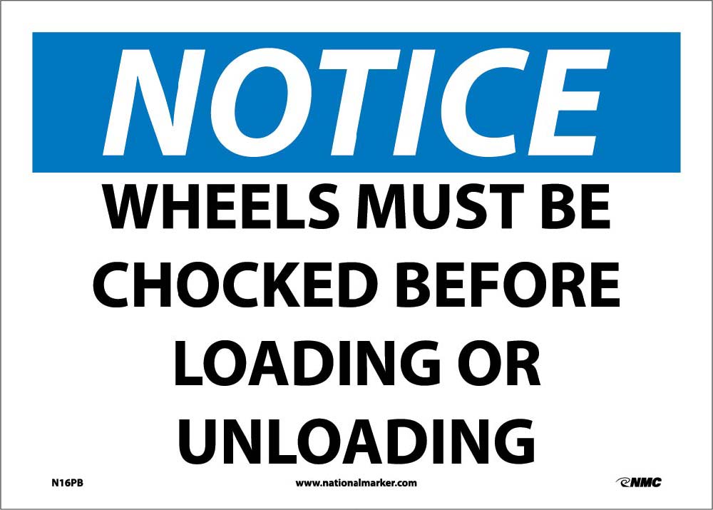 Wheels Must Be Chocked Before Loadiâ€¦ Sign-eSafety Supplies, Inc