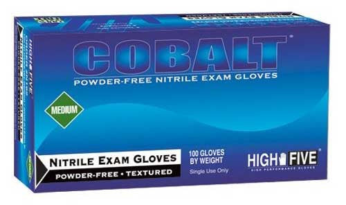High Five - Cobalt Nitrile Exam Gloves - Case-eSafety Supplies, Inc