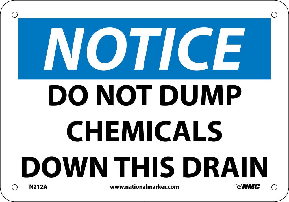 Notice Do Not Dump Chemicals Sign-eSafety Supplies, Inc