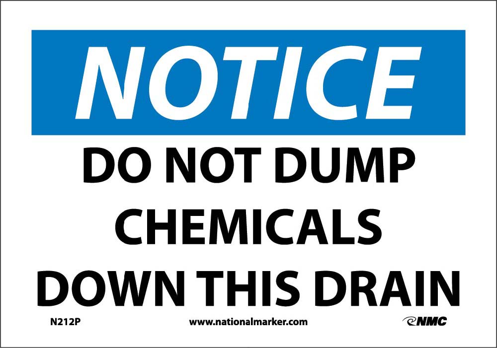 Notice Do Not Dump Chemicals Sign-eSafety Supplies, Inc