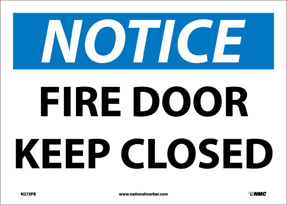 Notice Fire Door Keep Closed Sign-eSafety Supplies, Inc
