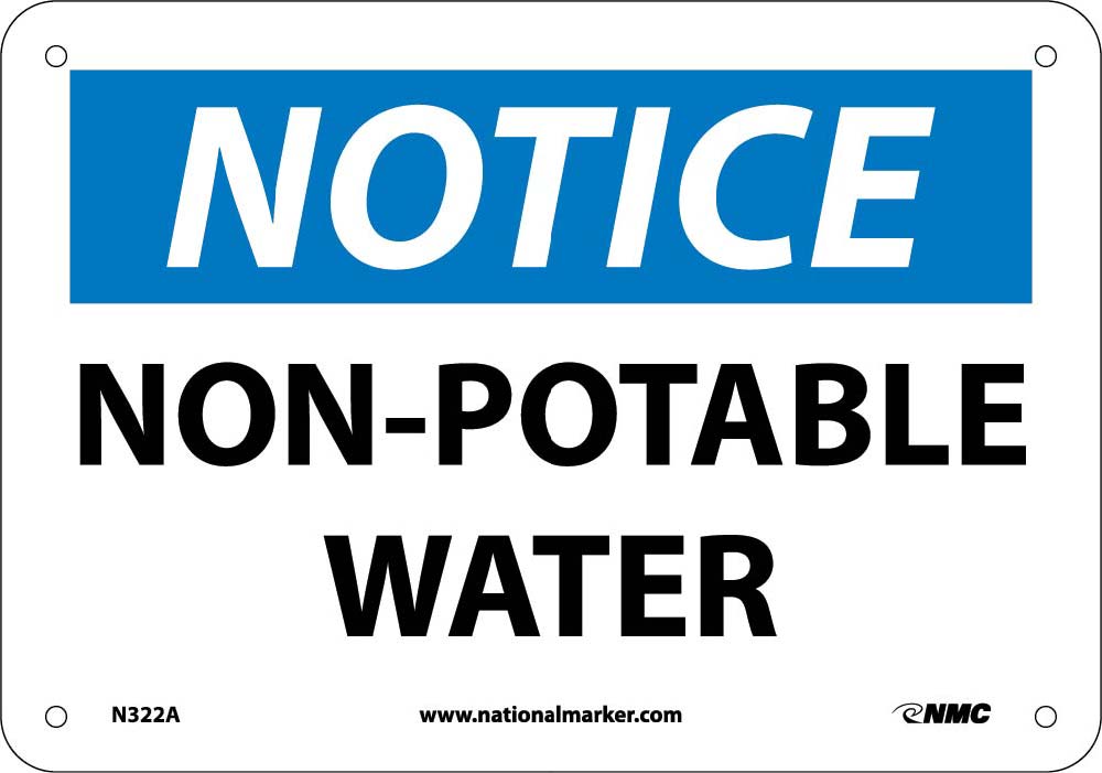 Notice Non-Potable Water Sign-eSafety Supplies, Inc