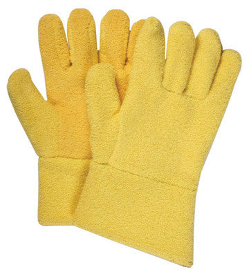 National Safety Apparel Large 12" Yellow 20 Ounce Kevlar Terrybest Terry Cloth Reversed Wool Lined Heat Resistant Gloves With Kevlar Terry Cuff