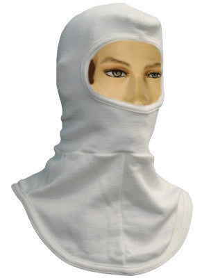 National Safety Apparel One Size Fits All White 6 Ounce Modacrylic Nomex Flame Resistant Hood-eSafety Supplies, Inc