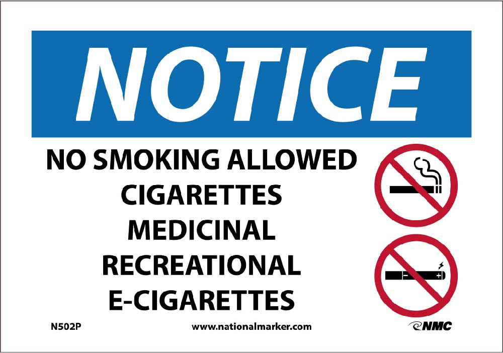 No Smoking Allowed Sign-eSafety Supplies, Inc