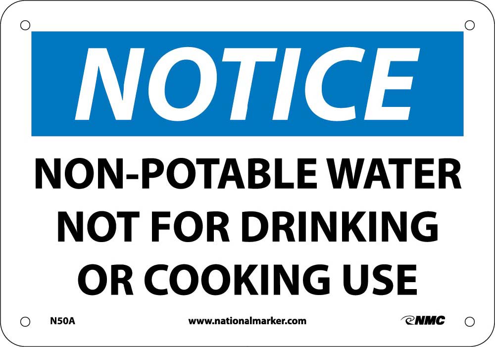 Notice Non-Potable Water Sign-eSafety Supplies, Inc