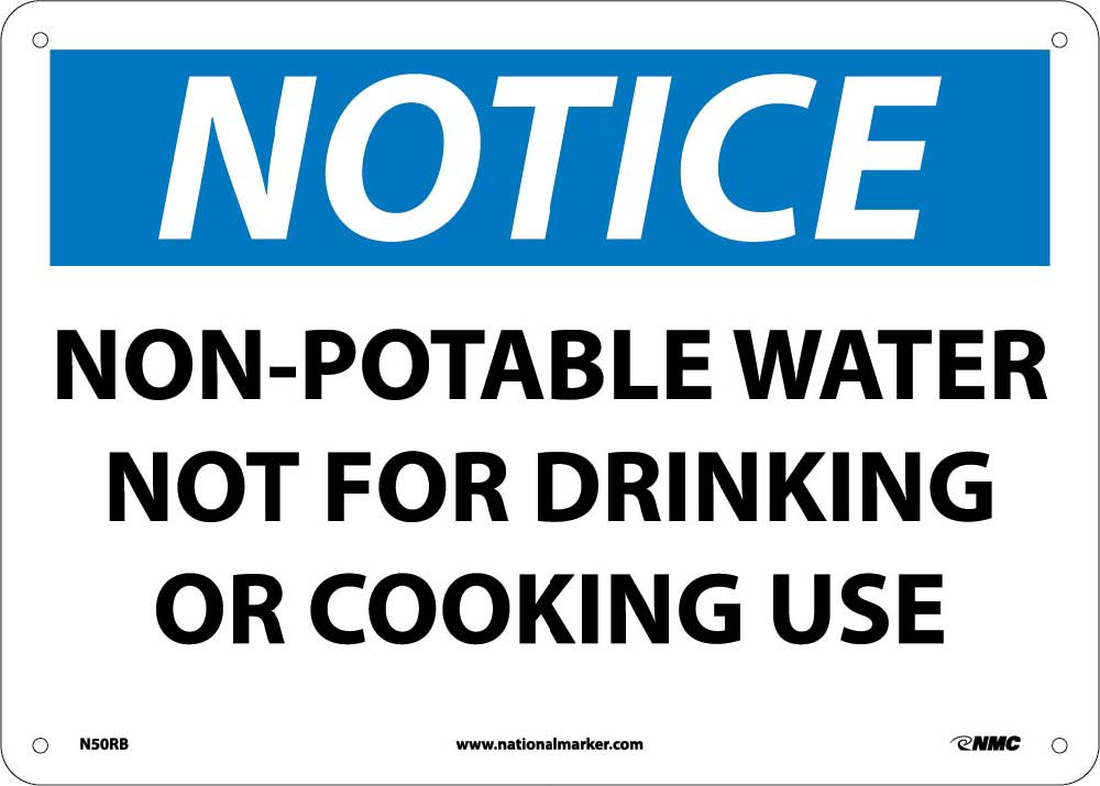 Notice Non-Potable Water Sign-eSafety Supplies, Inc