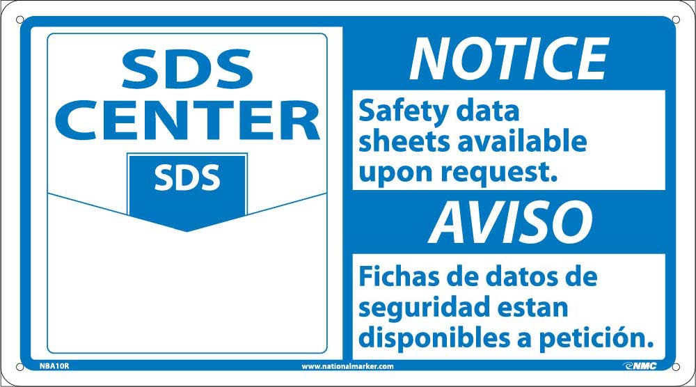 Notice Safety Data Sheets Available Sign - Bilingual-eSafety Supplies, Inc