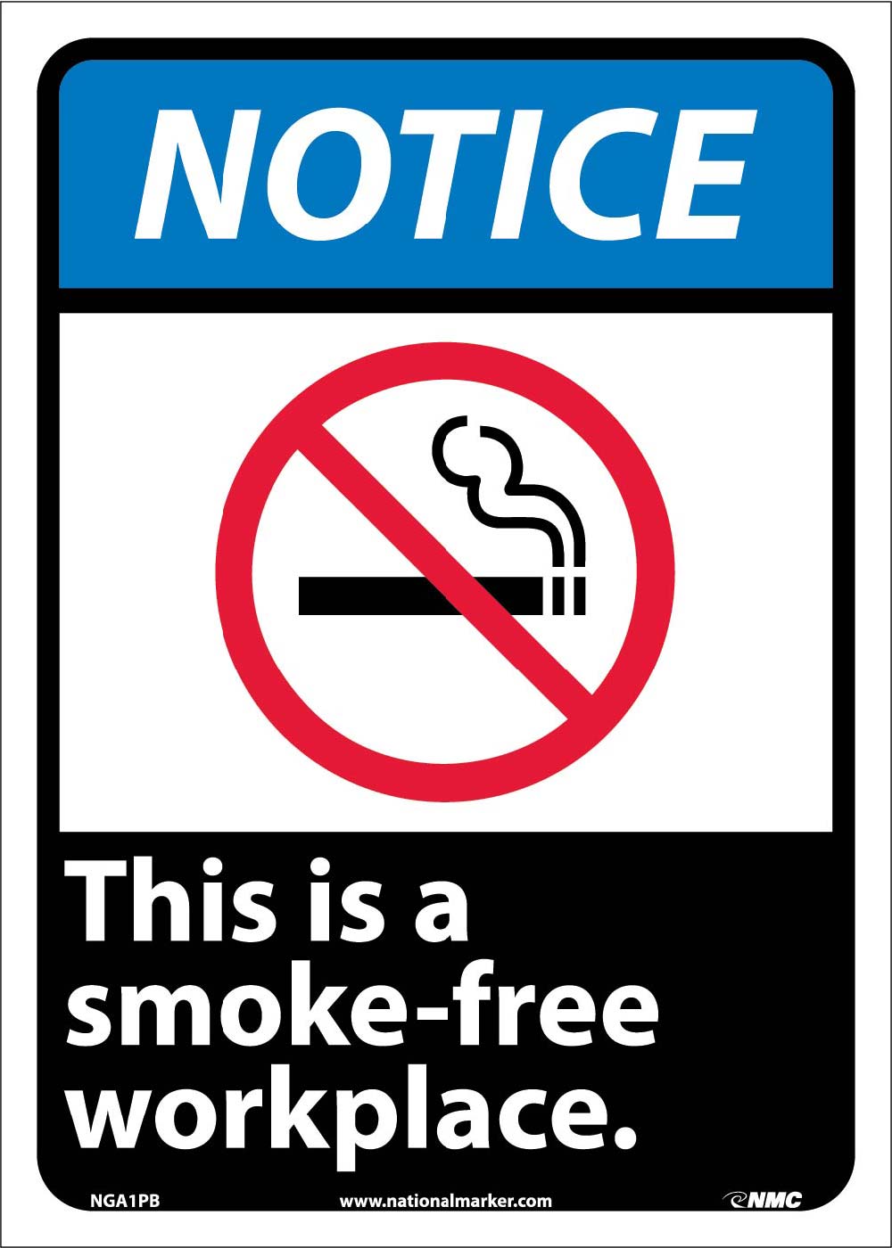 Notice This Is A Smoke-Free Workplace Sign-eSafety Supplies, Inc