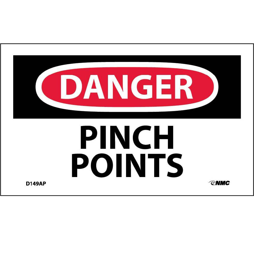 Danger Pinch Points Label - 5 Pack-eSafety Supplies, Inc