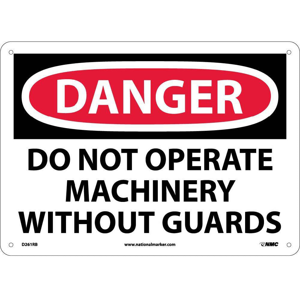 Danger Do Not Operate Machinery Without Guards Sign-eSafety Supplies, Inc