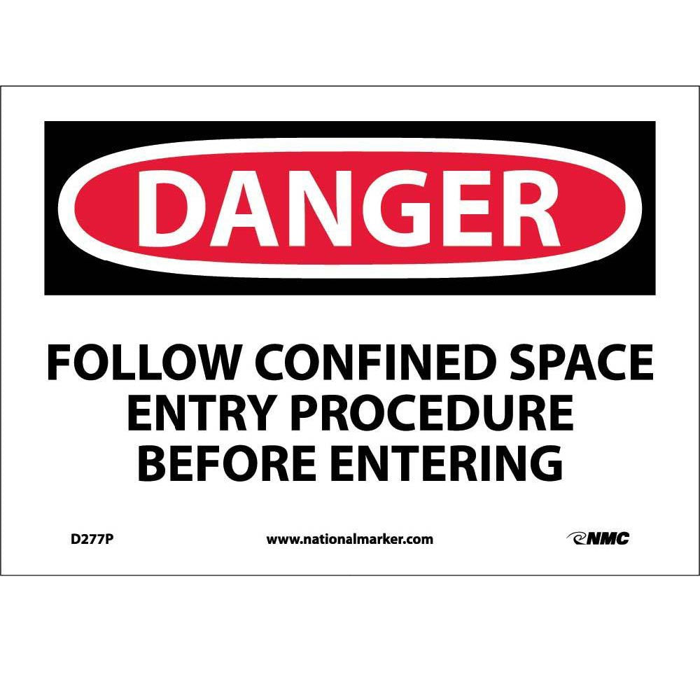 Danger Confined Space Sign-eSafety Supplies, Inc