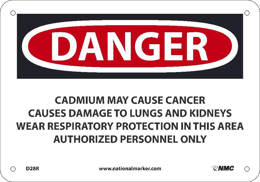 Danger Cadmium May Cause Cancer Sign-eSafety Supplies, Inc