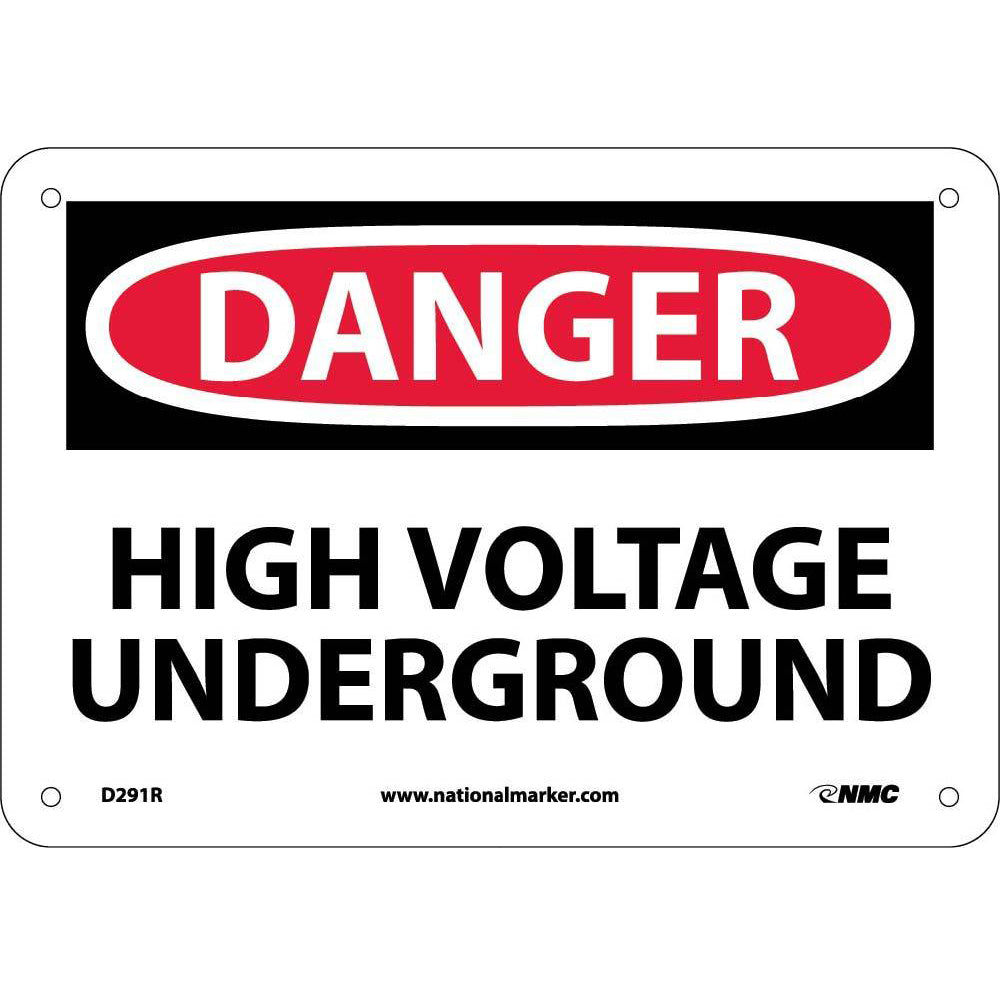 Danger High Voltage Underground Sign-eSafety Supplies, Inc