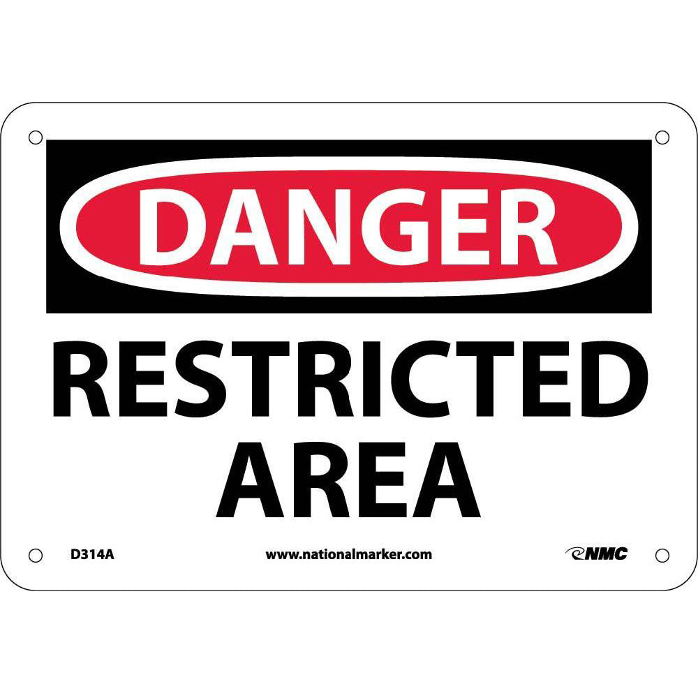Danger Restricted Area Sign-eSafety Supplies, Inc