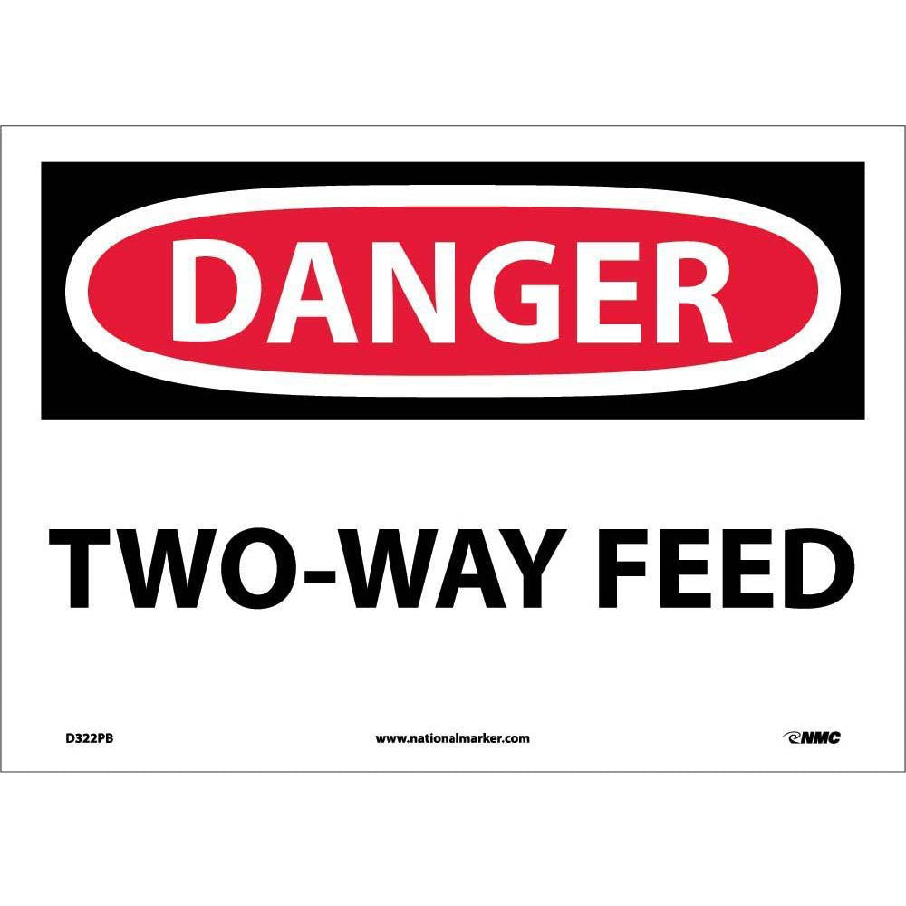 Danger Two Way Feed Sign-eSafety Supplies, Inc