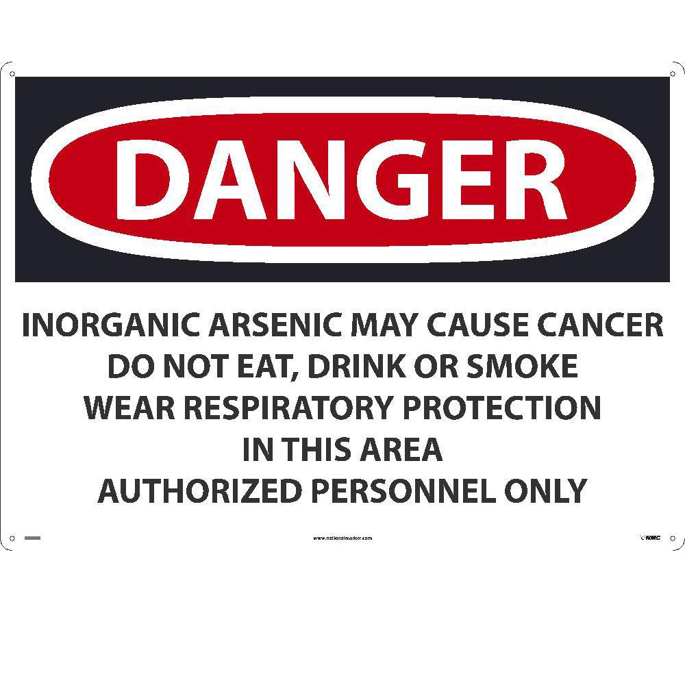 Danger Inorganic Arsenic May Cause Cancer Sign-eSafety Supplies, Inc
