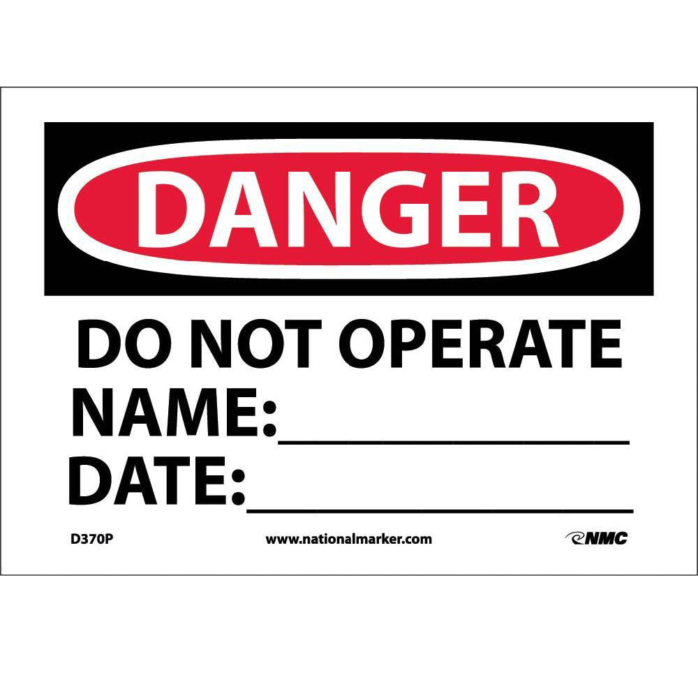Danger Machine Operator Id Sign-eSafety Supplies, Inc