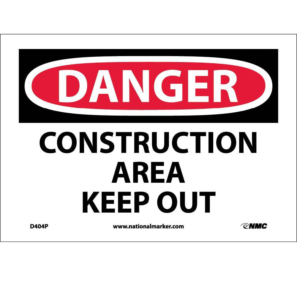 Danger Construction Area Keep Out Sign-eSafety Supplies, Inc