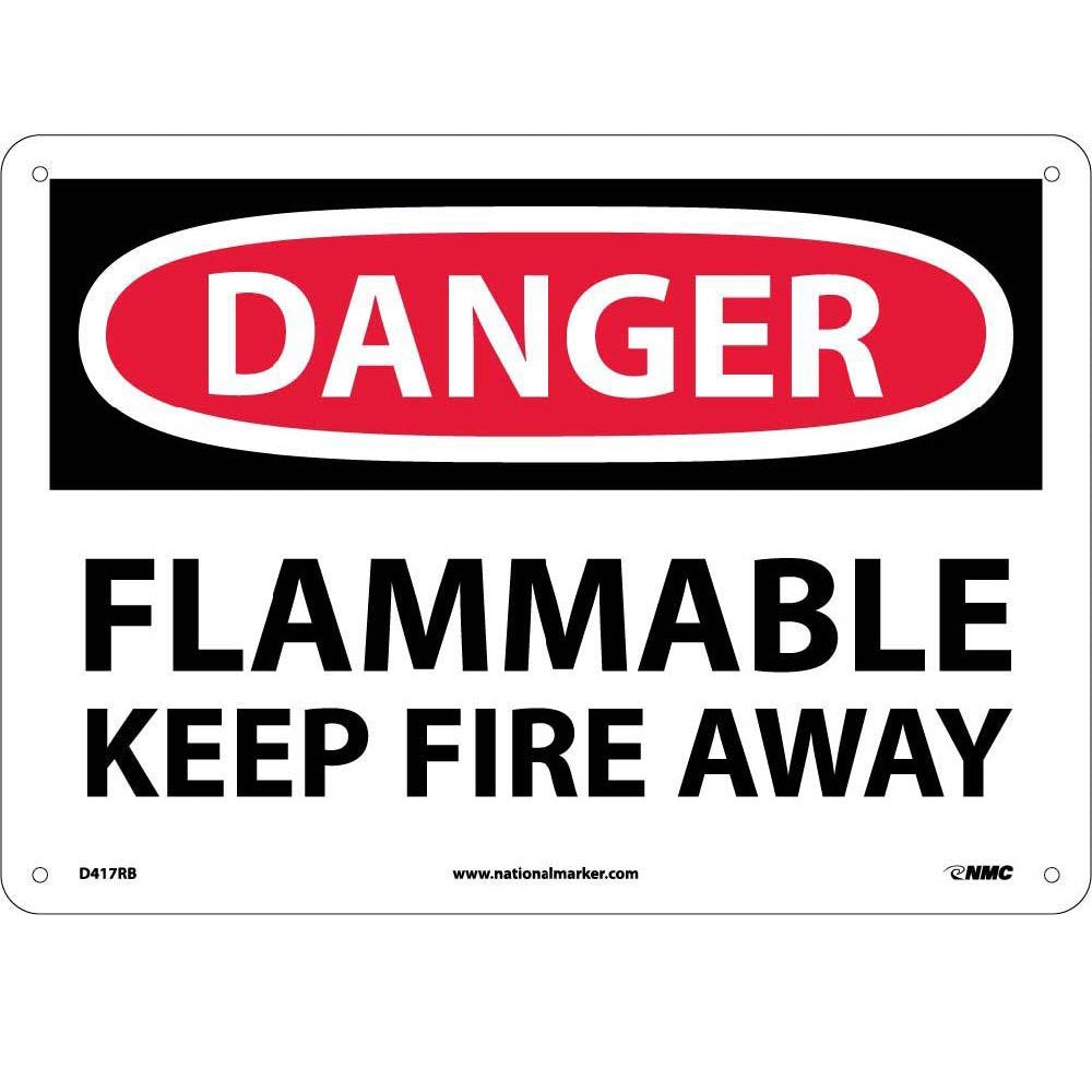 Danger Flammable Keep Fire Away Sign-eSafety Supplies, Inc