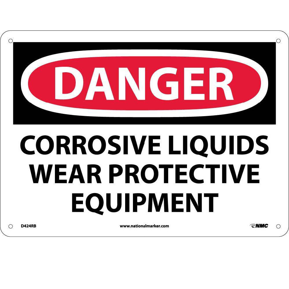 Danger Corrosive Liquids Sign-eSafety Supplies, Inc