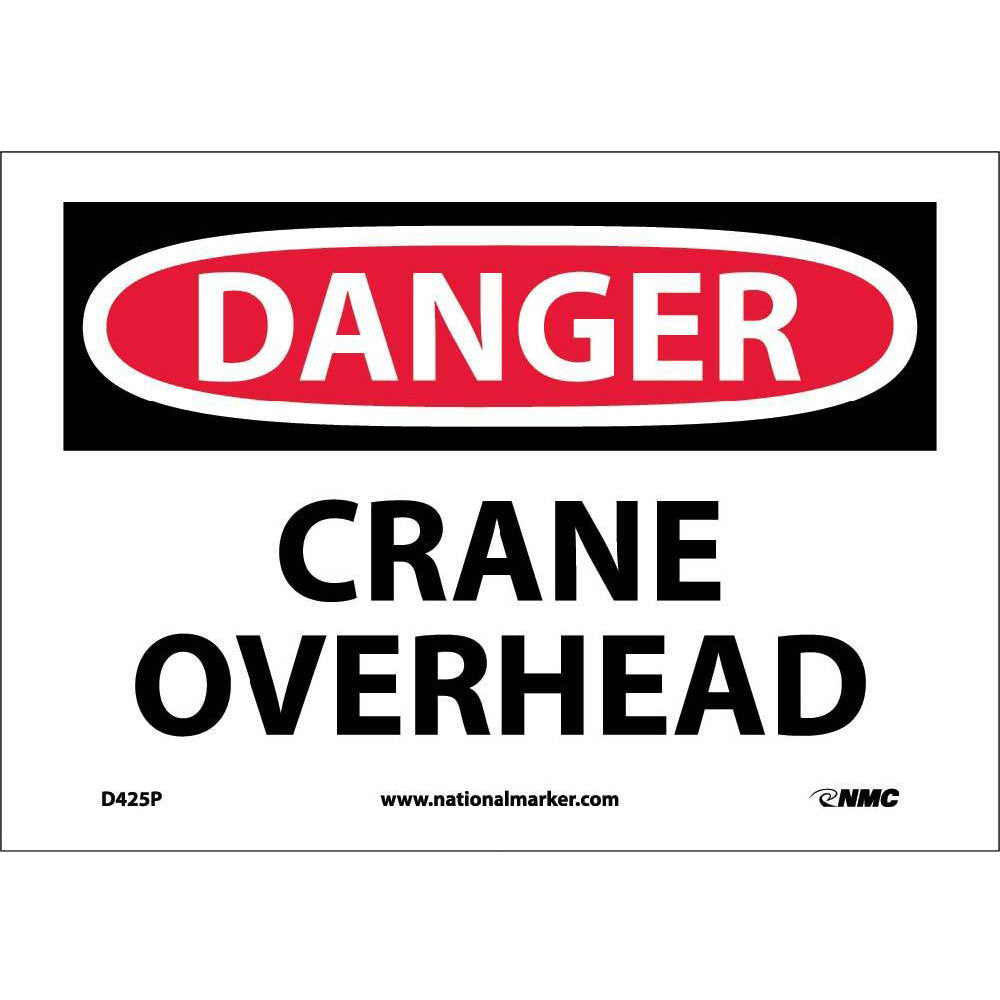 Danger Crane Overhead Sign-eSafety Supplies, Inc