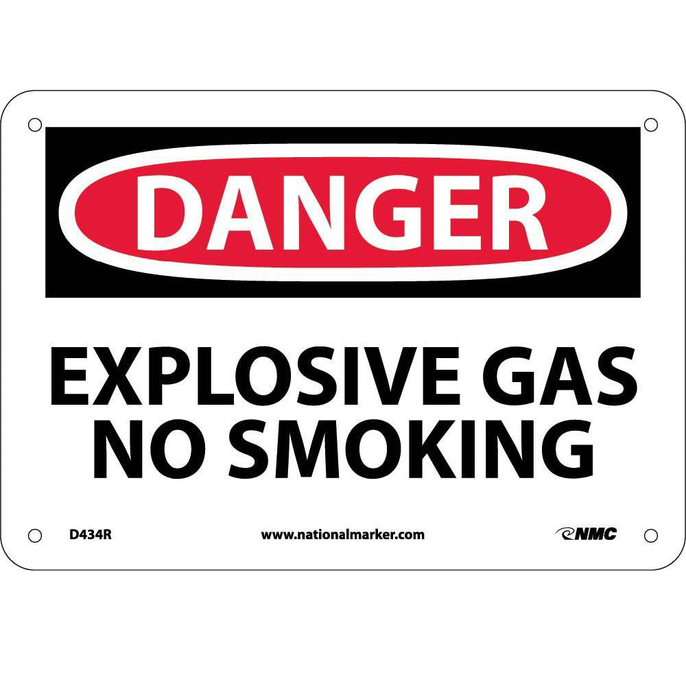 Danger Explosive Gas No Smoking Sign-eSafety Supplies, Inc
