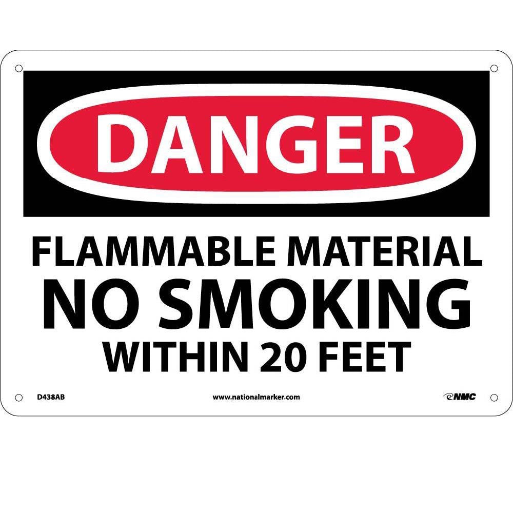 Danger Flammable Material No Smoking Sign-eSafety Supplies, Inc