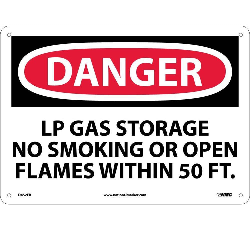Danger Lp Gas Storage No Smoking Sign
