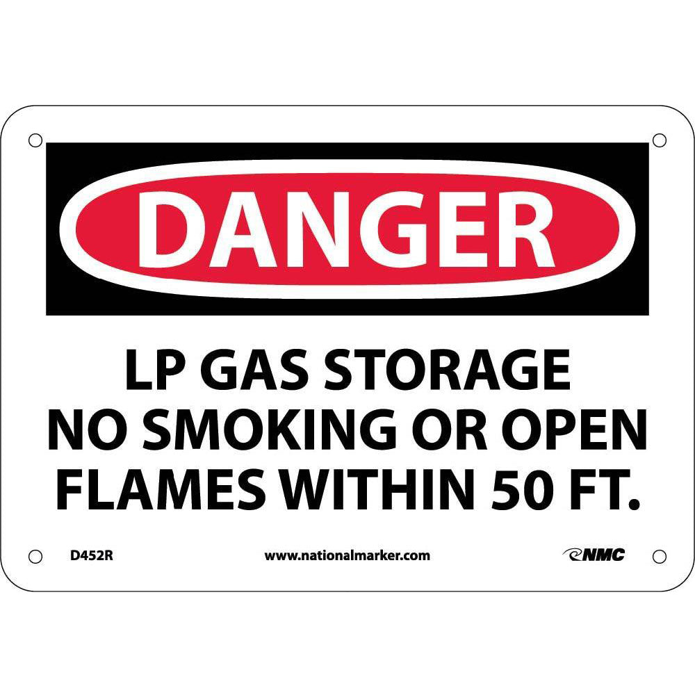 Danger Lp Gas Storage No Smoking Sign-eSafety Supplies, Inc