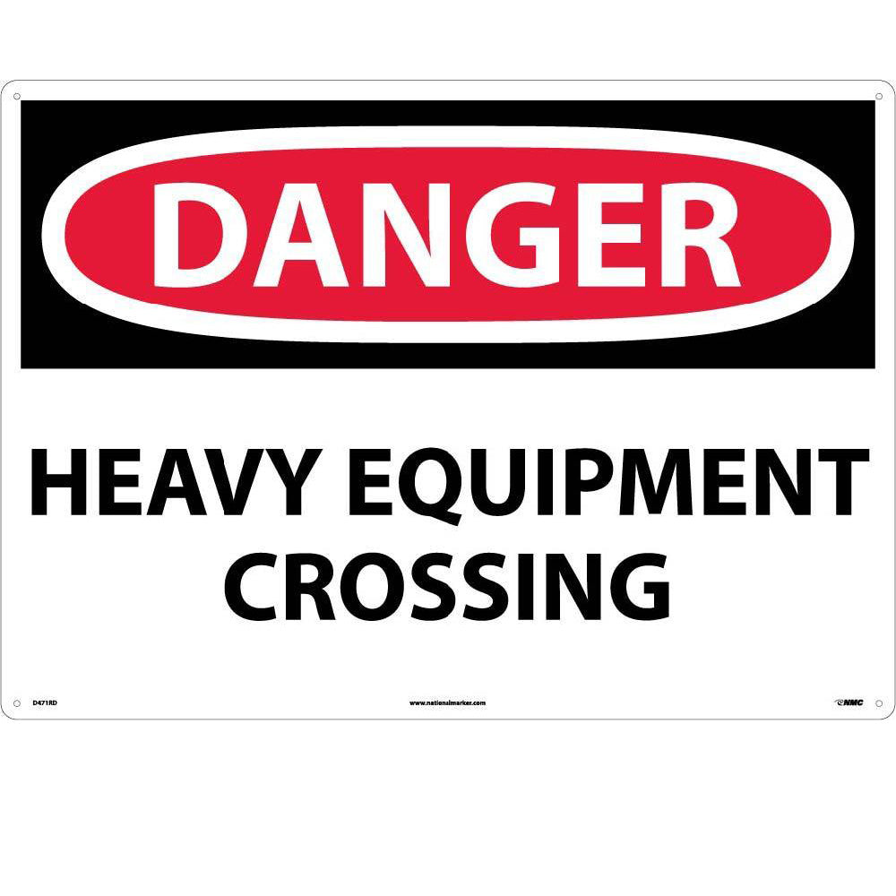 Large Format Danger Heavy Equipment Crossing Sign-eSafety Supplies, Inc