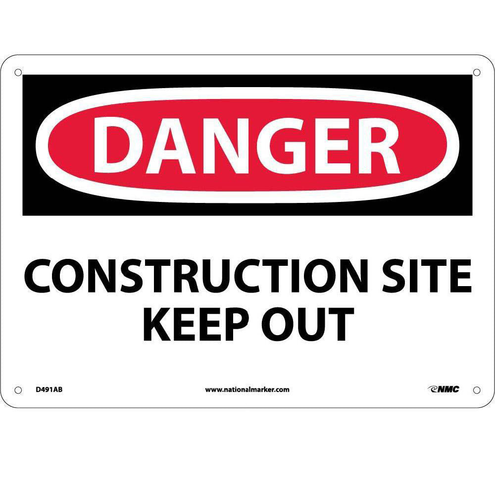 Danger Construction Site Keep Out Sign-eSafety Supplies, Inc