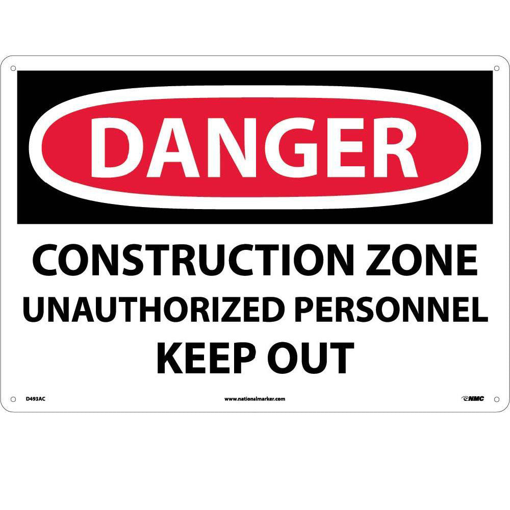 Large Format Danger Construction Zone Sign-eSafety Supplies, Inc