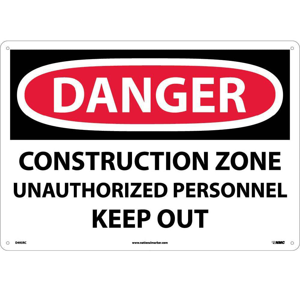 Large Format Danger Construction Zone Sign-eSafety Supplies, Inc