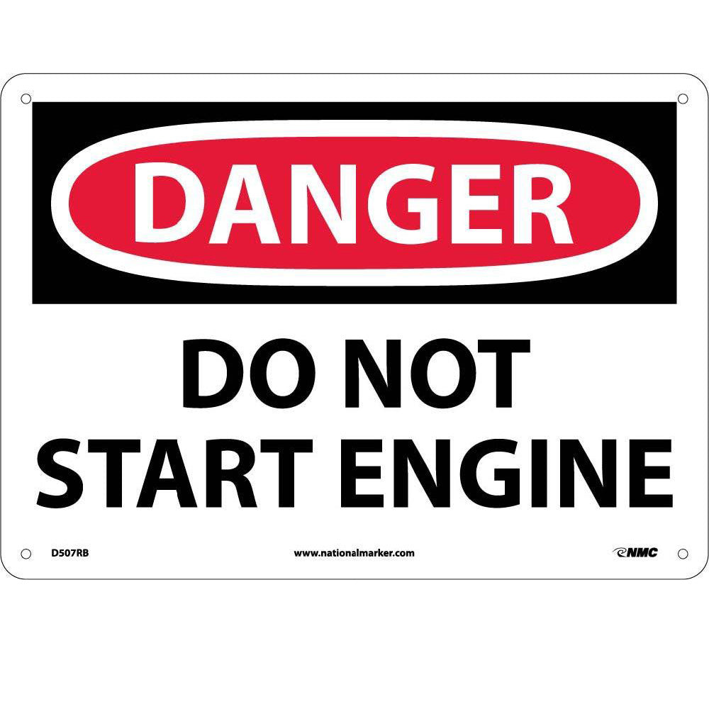Do Not Start Engine Sign